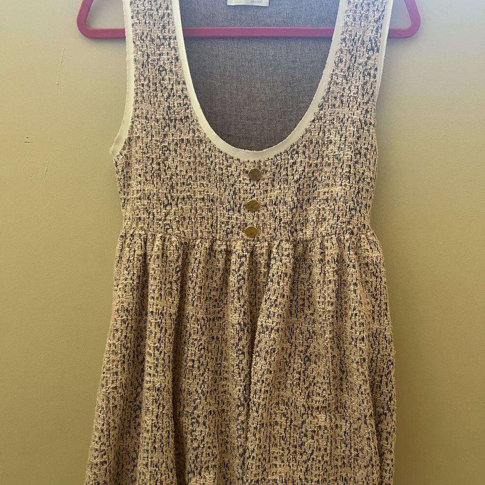 Zara pink and Black Textured Mini Dress